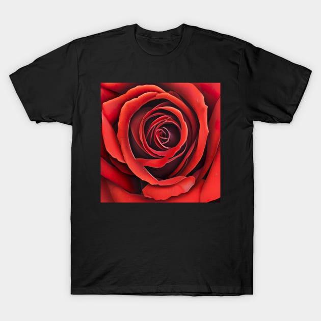 Red rose T-Shirt by artsyworldart